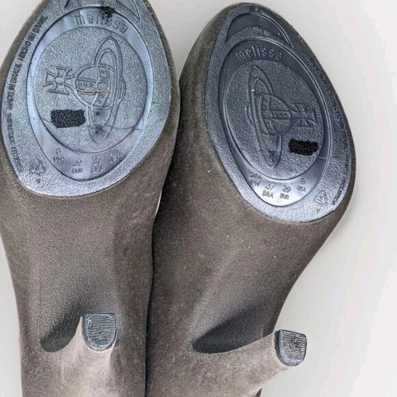 Vivienne Westwood x Melissa Anglomania Black Velvet Pumps Women's Size US 8 - Picture 6 of 8